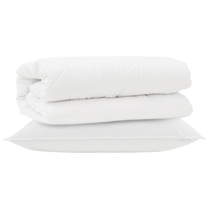Load image into Gallery viewer, Vidaxl dekbed set met kussen 2 pcs wit microfibre
