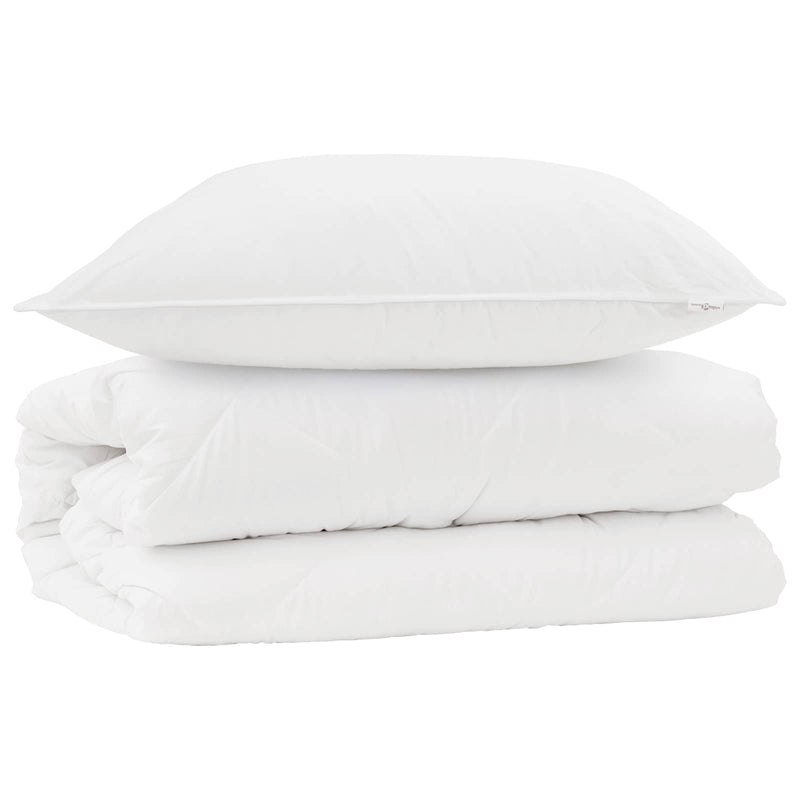 Load image into Gallery viewer, Vidaxl dekbed set met kussen 2 pcs wit microfibre
