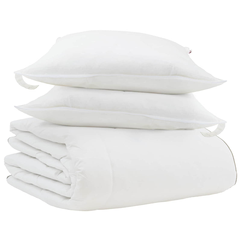 Load image into Gallery viewer, Vidaxl winter dekbed met kussen 3 pcs wit donsveertjes
