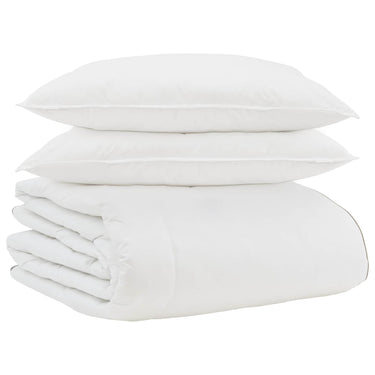 Vidaxl winter dekbed met kussen 3 pcs wit donsveertjes
