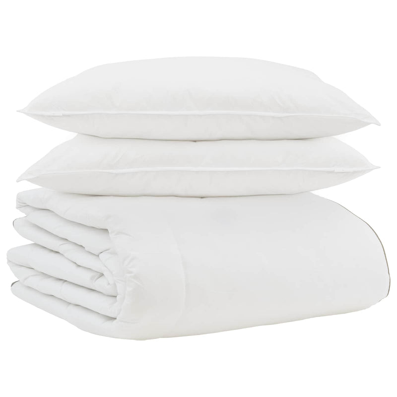 Load image into Gallery viewer, Vidaxl winter dekbed met kussen 3 pcs wit donsveertjes
