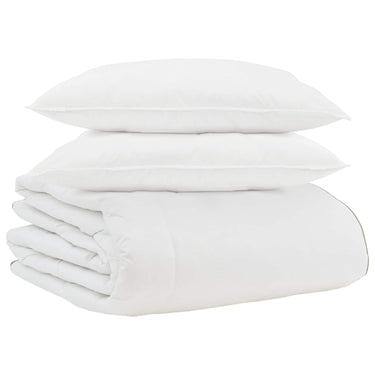Vidaxl winter dekbed met kussen 3 pcs wit donsveertjes