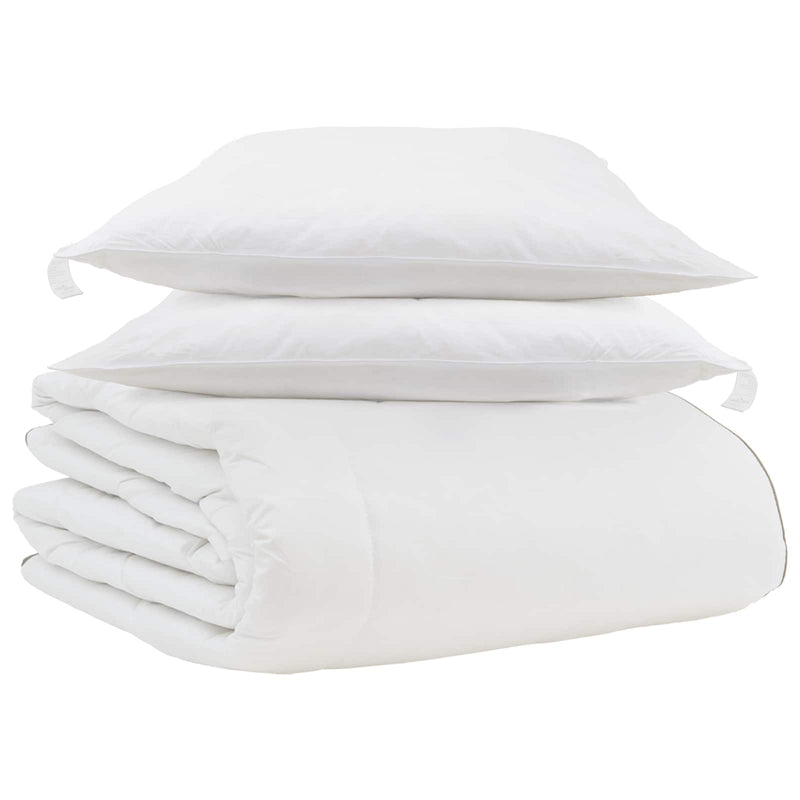 Load image into Gallery viewer, Vidaxl winter dekbed met kussen 3 pcs wit donsveertjes
