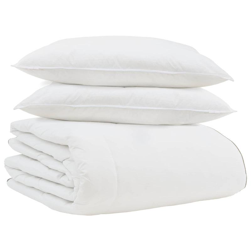 Load image into Gallery viewer, Vidaxl winter dekbed met kussen 3 pcs wit donsveertjes
