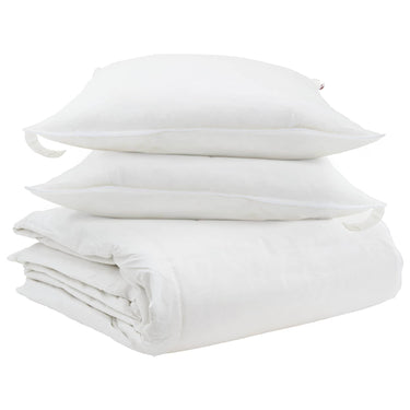 Vidaxl dekbed set met kussen 3 pcs wit donsveertjes