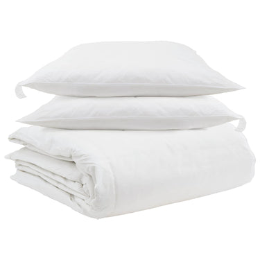 Vidaxl dekbed set met kussen 3 pcs wit donsveertjes