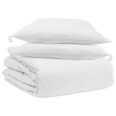 Vidaxl dekbed set met kussen 3 pcs wit donsveertjes