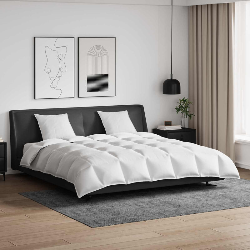 Load image into Gallery viewer, Vidaxl dekbed set met kussen 3 pcs wit donsveertjes
