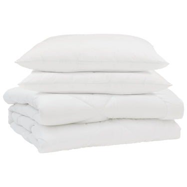 Vidaxl zomer dekbed met kussen 3 pcs wit microfibre
