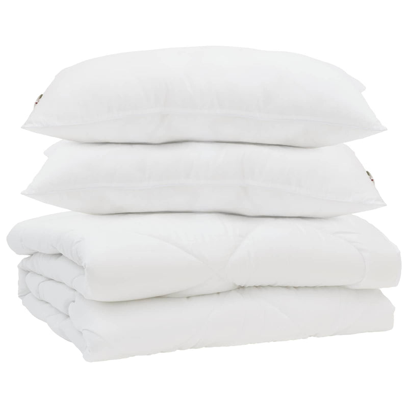 Load image into Gallery viewer, Vidaxl zomer dekbed met kussen 3 pcs wit microfibre
