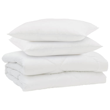 Vidaxl zomer dekbed met kussen 3 pcs wit microfibre