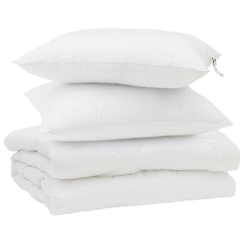 Load image into Gallery viewer, Vidaxl zomer dekbed met kussen 3 pcs wit microfibre
