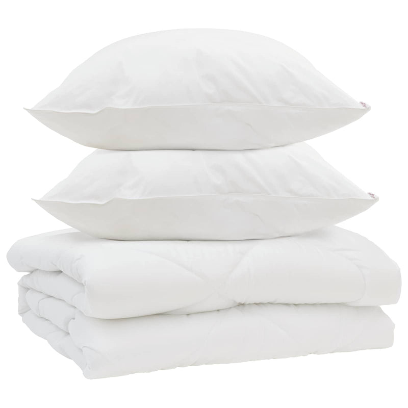 Load image into Gallery viewer, Vidaxl dekbed met kussen 3 pcs wit microfibre
