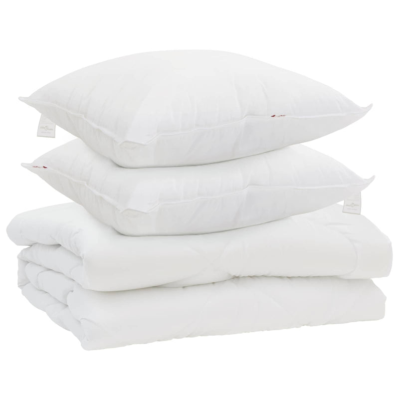 Load image into Gallery viewer, Vidaxl dekbed met kussen 3 pcs wit microfibre
