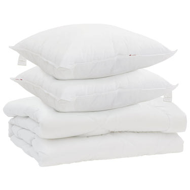 Vidaxl dekbed met kussen 3 pcs wit microfibre