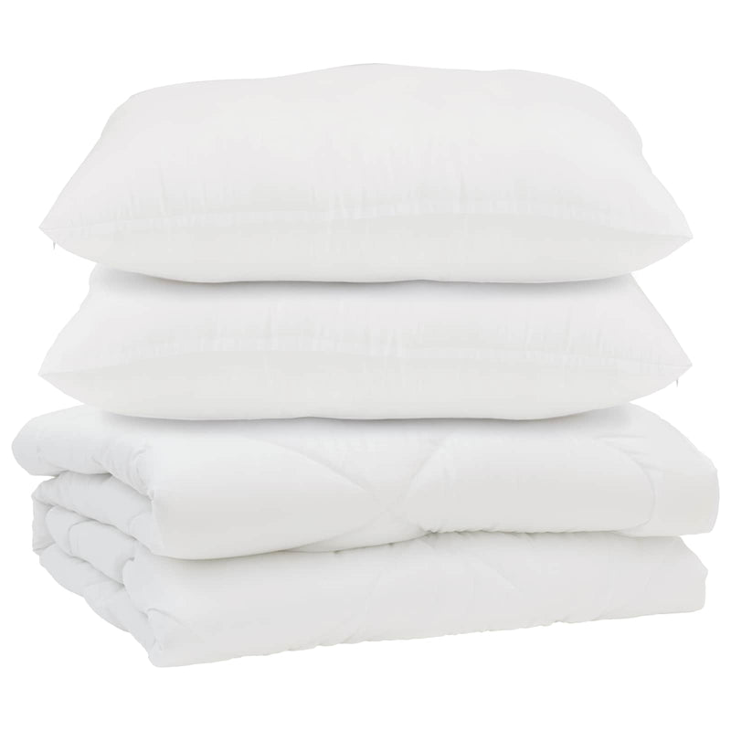 Load image into Gallery viewer, Vidaxl dekbed met kussen 3 pcs wit microfibre
