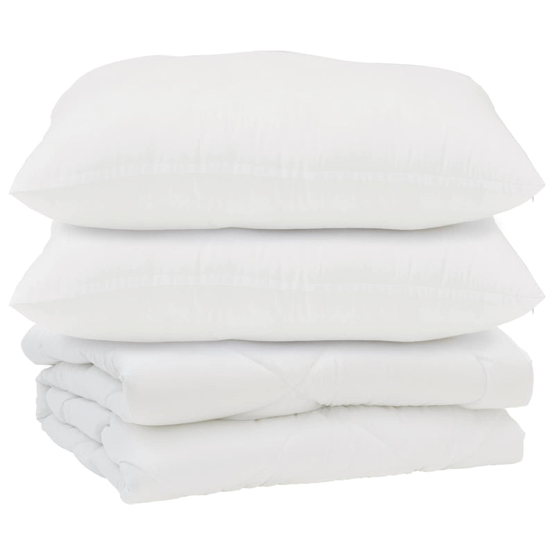 Load image into Gallery viewer, Vidaxl dekbed met kussen 3 pcs wit microfibre

