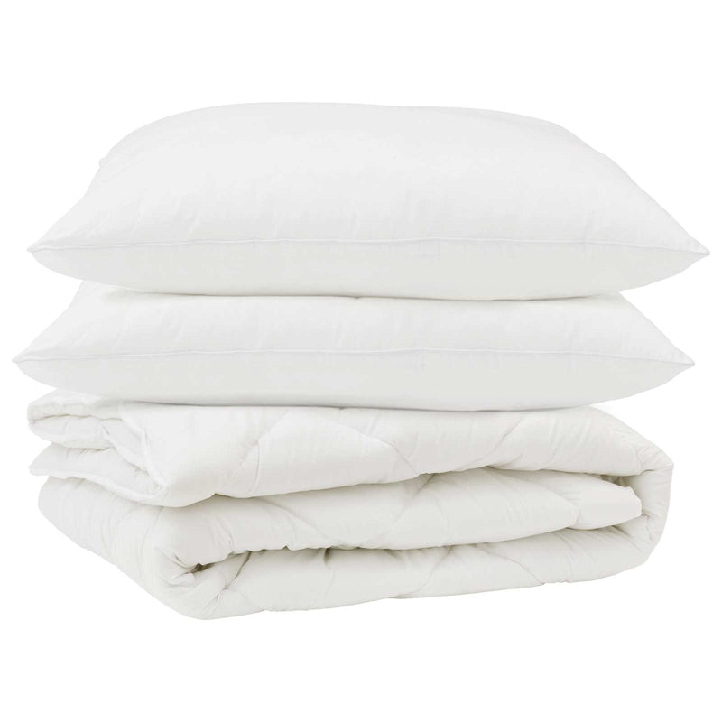 Load image into Gallery viewer, Vidaxl dekbed met kussen 3 pcs wit microfibre
