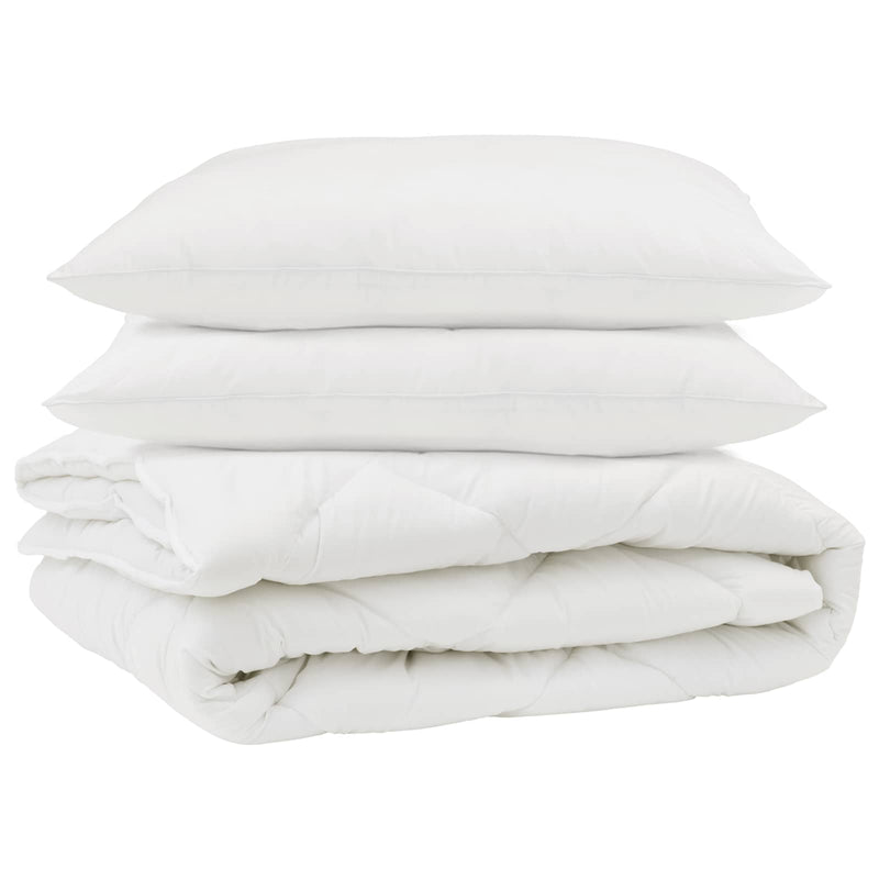 Load image into Gallery viewer, Vidaxl dekbed met kussen 3 pcs wit microfibre
