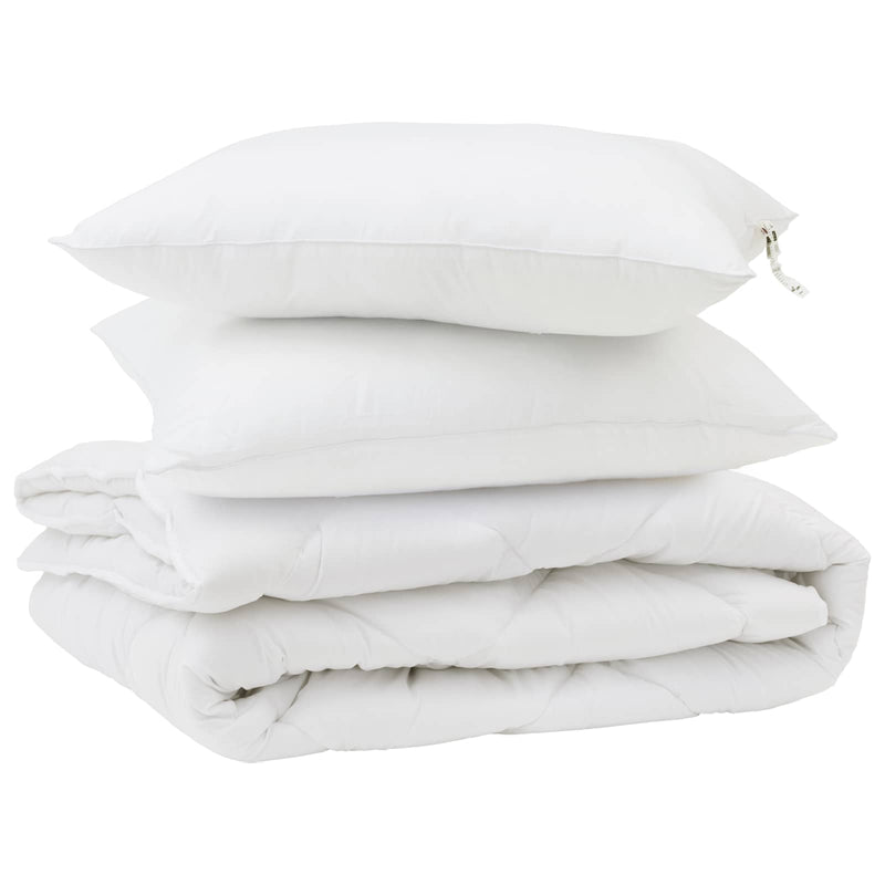 Load image into Gallery viewer, Vidaxl dekbed met kussen 3 pcs wit microfibre

