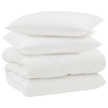 Vidaxl winter dekbed met kussen 3 pcs wit microvezel
