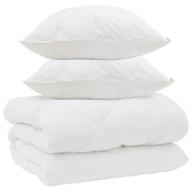 Vidaxl winter dekbed met kussen 3 pcs wit microvezel