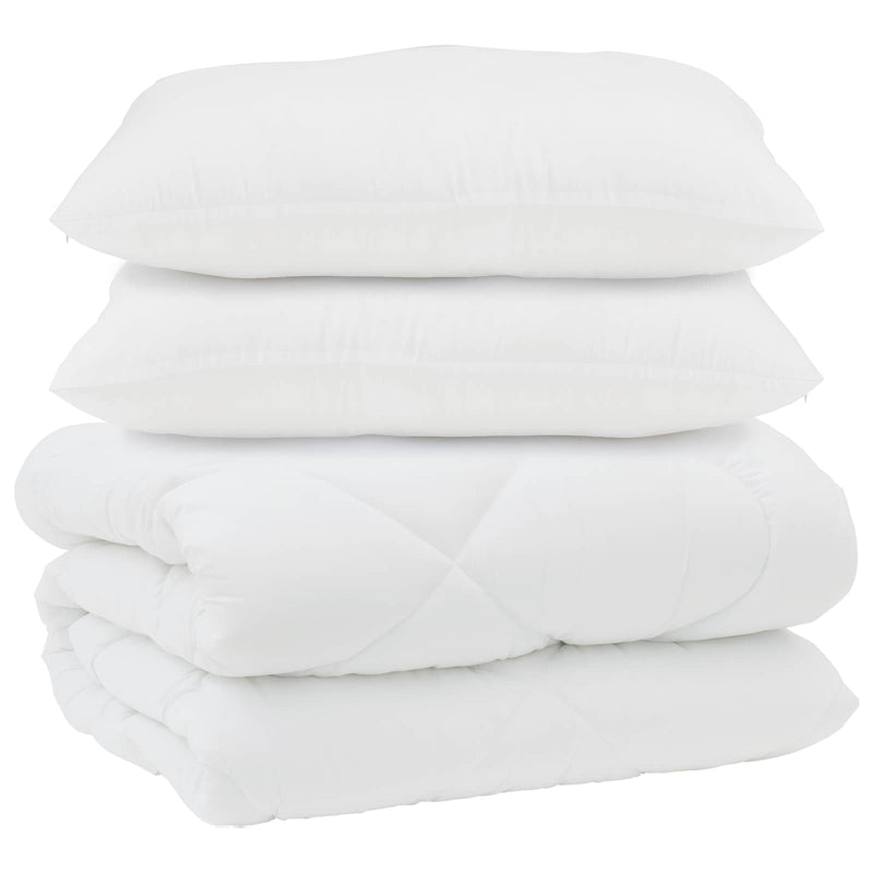 Load image into Gallery viewer, Vidaxl dekbed met kussens 3 pcs wit microfiber en dons feather
