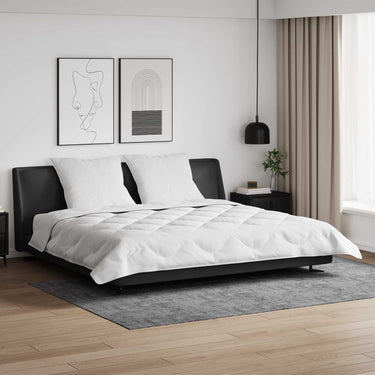 Vidaxl dekbed met kussens 3 pcs wit microfiber en dons feather