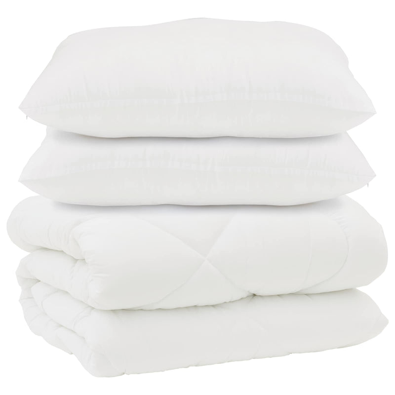 Load image into Gallery viewer, Vidaxl dekbed met kussens 3 pcs wit microfiber en dons feather
