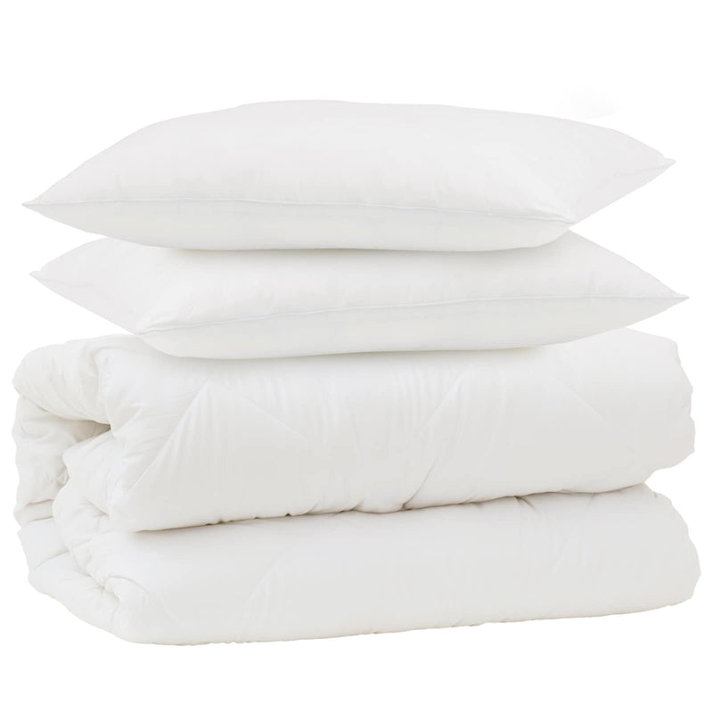 Load image into Gallery viewer, Vidaxl dekbed set met kussen 3 pcs wit microfiber en dons feather
