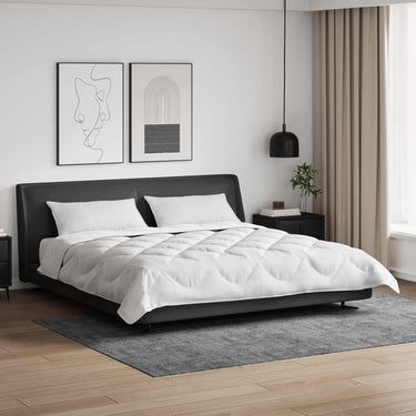 Vidaxl dekbed met kussens met kussen 3 pcs wit microvezel