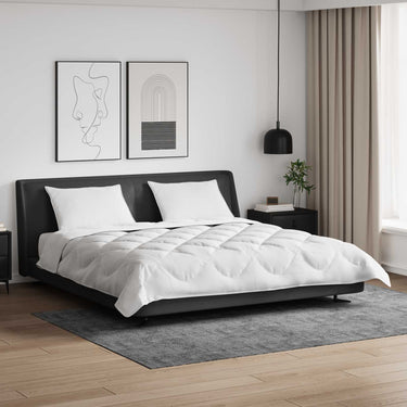 Vidaxl dekbed met kussens met kussen 3 pcs wit microvezel