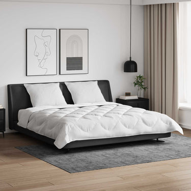 Vidaxl dekbed met kussens met kussen 3 pcs wit microvezel
