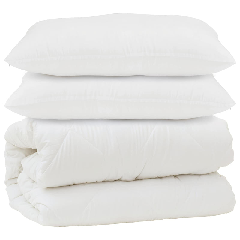 Load image into Gallery viewer, Vidaxl dekbed met kussen 3 pcs wit microfibre
