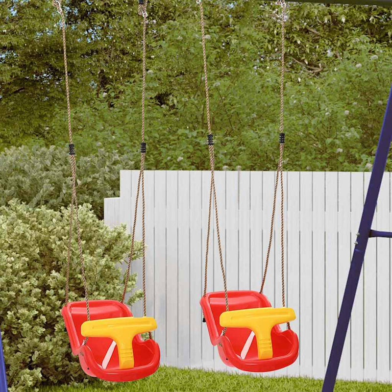 Load image into Gallery viewer, Vidaxl babyschommel 2 pcs rood 36 x 43 x 42 cm kunststof
