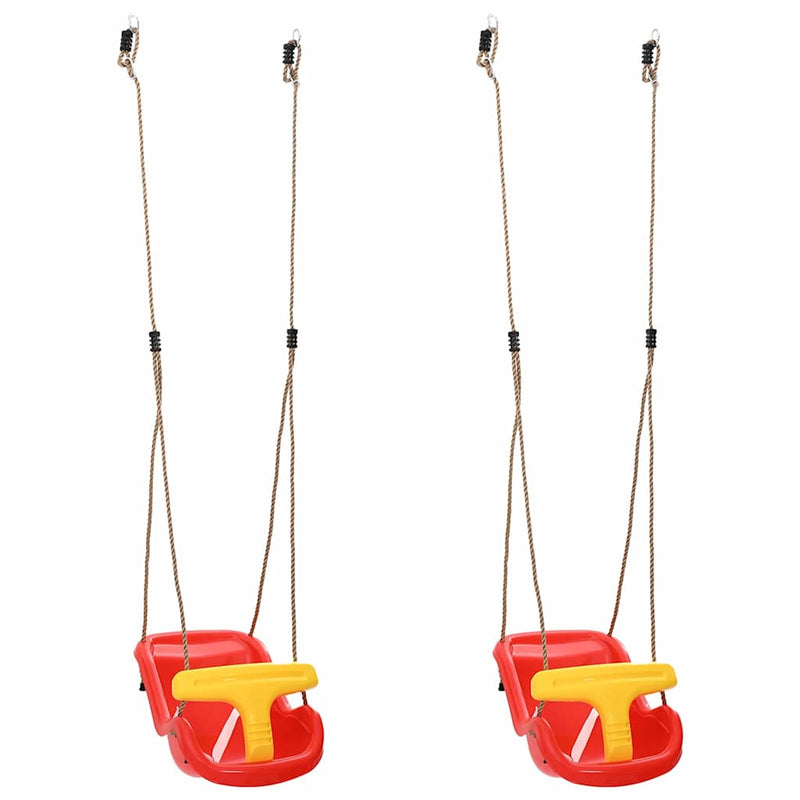 Load image into Gallery viewer, Vidaxl babyschommel 2 pcs rood 36 x 43 x 42 cm kunststof
