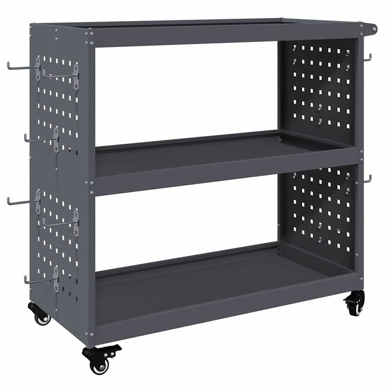 Load image into Gallery viewer, Vidaxl gereedschapswagen antraciet 75 x 35 x 73 cm koudgewalst staal
