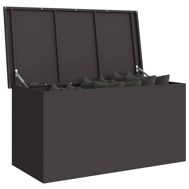 Load image into Gallery viewer, Vidaxl buitenopslagdoos zwart 100 x 50,5 x 50 cm staal
