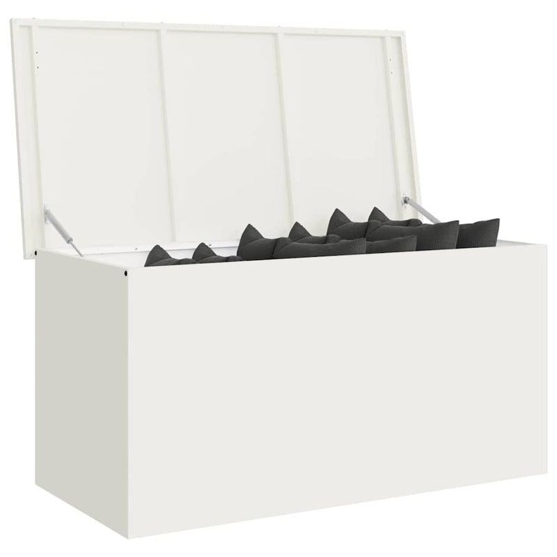 Load image into Gallery viewer, Vidaxl buitenopslagdoos wit 100 x 50,5 x 50 cm staal
