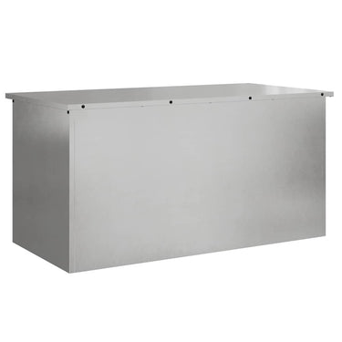 Vidaxl buitenopslagdoos zilver 100 x 50,5 x 50 cm staal