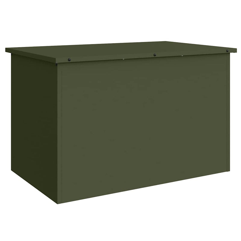 Load image into Gallery viewer, Vidaxl buitenopslagdoos met opslag olijf groen 80 x 50,5 x 50 cm staal
