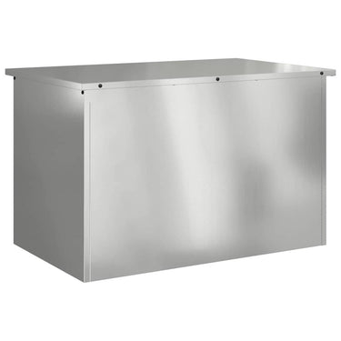 Vidaxl buitenopslagdoos zilver 80 x 50,5 x 50 cm staal