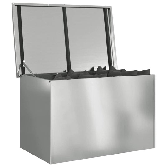 Vidaxl buitenopslagdoos zilver 80 x 50,5 x 50 cm staal