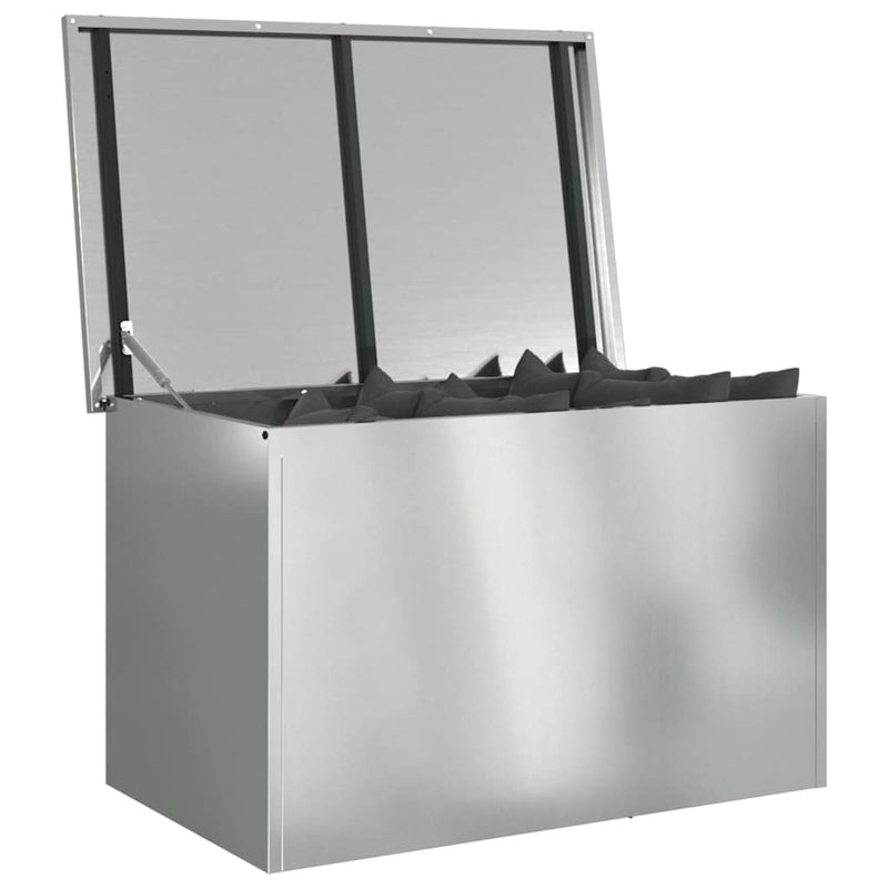 Load image into Gallery viewer, Vidaxl buitenopslagdoos zilver 80 x 50,5 x 50 cm staal
