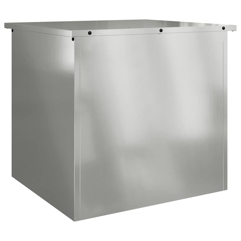 Load image into Gallery viewer, Vidaxl buitenopslagdoos zilver 55 x 50,5 x 50 cm staal

