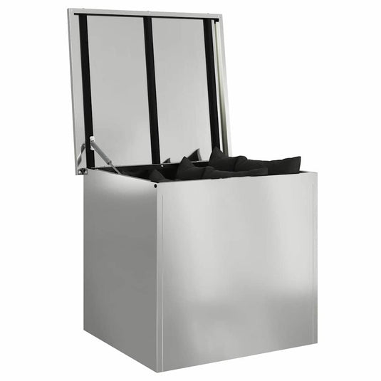 Vidaxl buitenopslagdoos zilver 55 x 50,5 x 50 cm staal