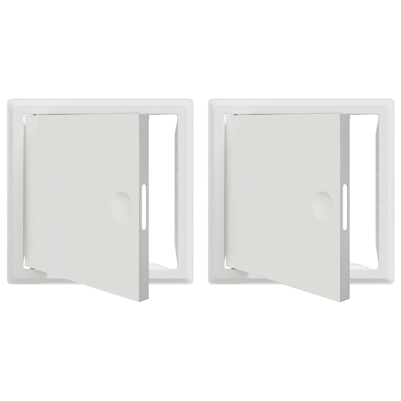 Load image into Gallery viewer, Vidaxl toegangs paneel 2 pcs wit 63 x 33 x 3 cm staal
