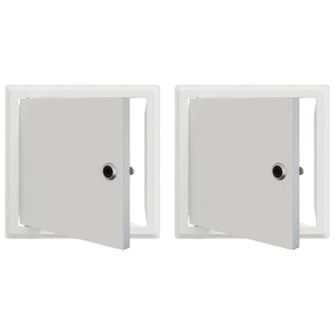 Vidaxl toegangs paneel 2 pcs wit 23 x 23 x 3 cm staal