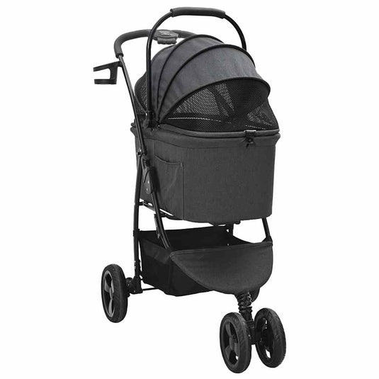 Vidaxl opvouwbare huisdierenwagen zwart 78 x 54 x 101 cm polyester
