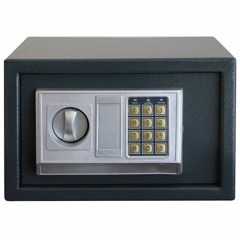 Load image into Gallery viewer, Vidaxl digitale kluis met slot donkergrijs 31 x 20 x 20 cm staal
